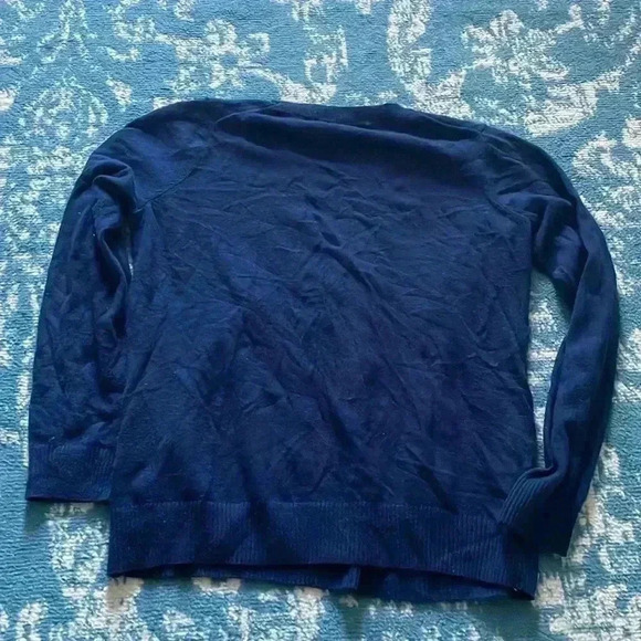 Madewell Deerhead lightweight navy sweater, large - Picture 4 of 5